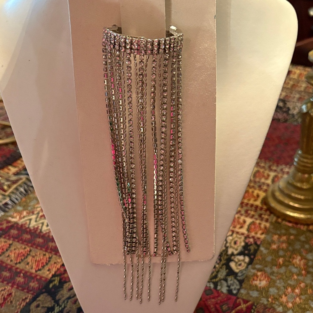 Elegant Silver Tassel hair clip